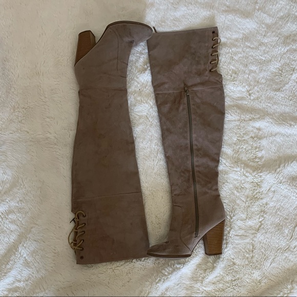 Chase + Chloe Shoes - Chase & Chloe Over The Knee Boots - Tan